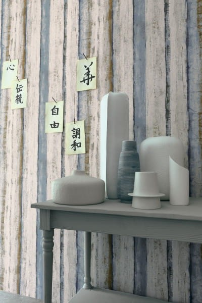 Casamance 74040239 Estampe Cas Pap Shodo - tapeta z motywem pionowych pociągnięć pędzla i pasów