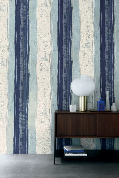 Casamance 74040337 Estampe Cas Pap Shodo - tapeta z motywem pionowych pociągnięć pędzla i pasów