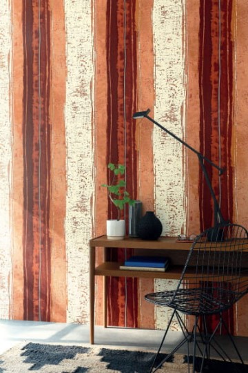 Casamance 74040337 Estampe Cas Pap Shodo - tapeta z motywem pionowych pociągnięć pędzla i pasów