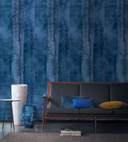 Casamance 74120130 Estampe Cas Pap Akebono - mural z motywem pionowych pasów i organicznych wzorów
