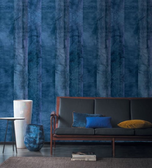 Casamance 74120130 Estampe Cas Pap Akebono - mural z motywem pionowych pasów i organicznych wzorów