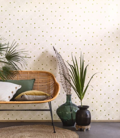 Caselio 100076808 Jungle Eventails - tapeta z motywem wachlarzy