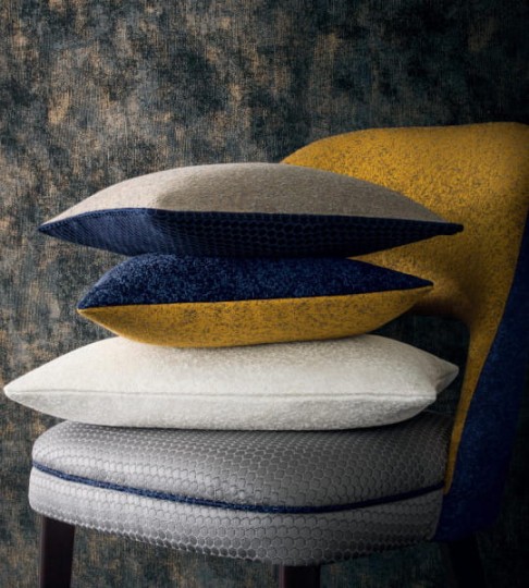 Casamance 73611223 Select 5 Intense - geometryczna tapeta z motywem przetarć na płótnie