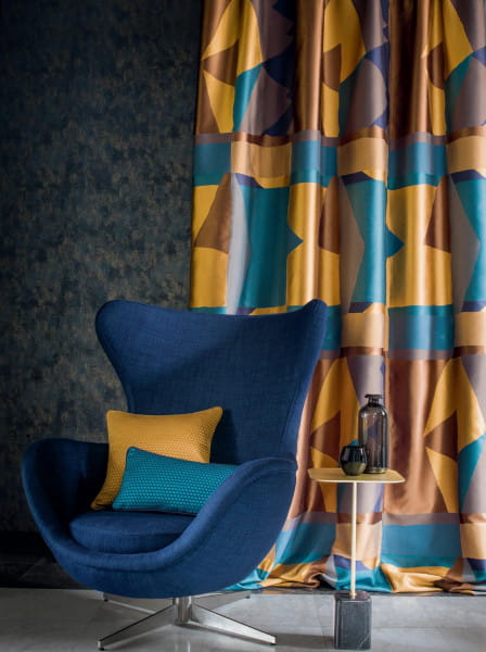 Casamance 73611223 Select 5 Intense - geometryczna tapeta z motywem przetarć na płótnie