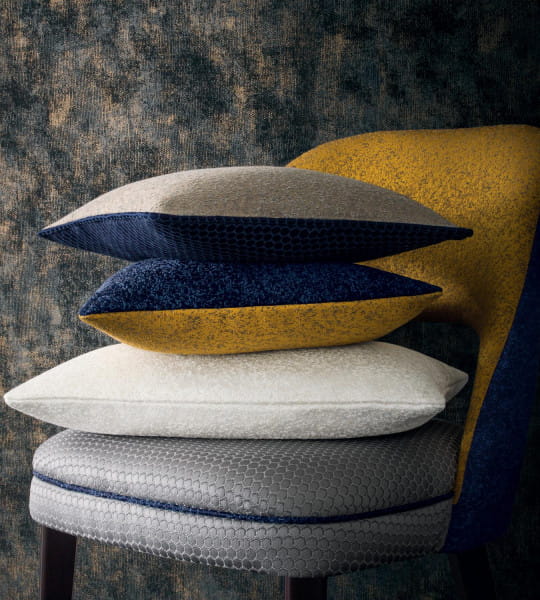 Casamance 73610101 Select 5 Intense - geometryczna tapeta z motywem przetarć na płótnie