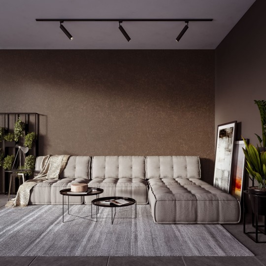 Vinylpex W15.02 Bruce - tapeta obiektowa imitująca beton brązowa