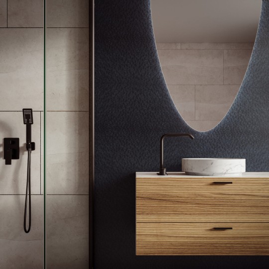 VINYLPEX W27.05 Illa - tapeta obiektowa mozaika czarna