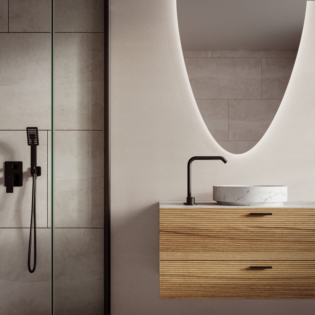 VINYLPEX W27.18 Illa - tapeta obiektowa mozaika taupe