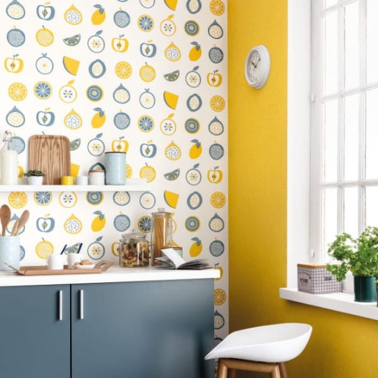 Caselio 100646065 Bistrot D Alice Au Bistrot D Alice Smoothie - tapeta z motywem owoców