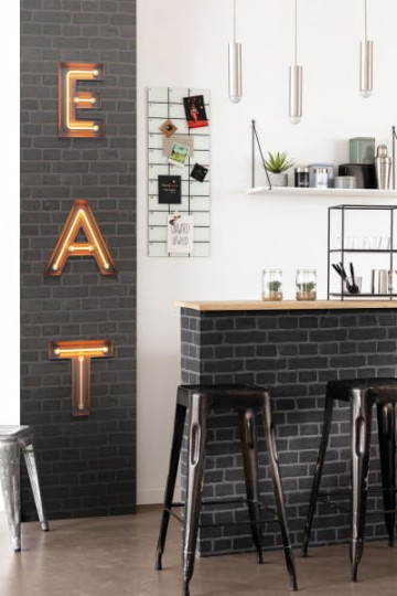 Caselio 100681017 Bistrot D Alice Au Bistrot D Alice Feuille De Brick - tapeta z motywem cegieł