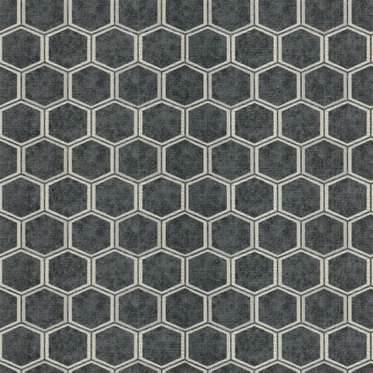 Designers Guild PDG1121/04 Chinon Textured Manipur Charcoal - geometrycznym tapeta z motywem plastrów miodu