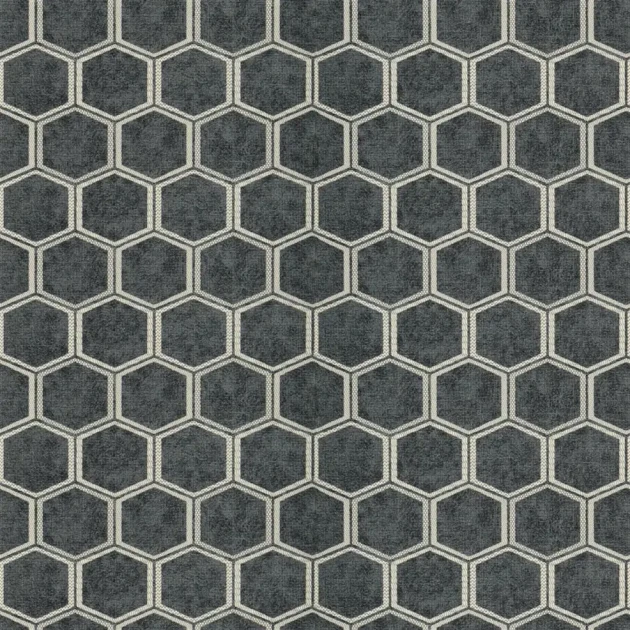 Designers Guild PDG1121/04 Chinon Textured Manipur Charcoal - geometrycznym tapeta z motywem plastrów miodu