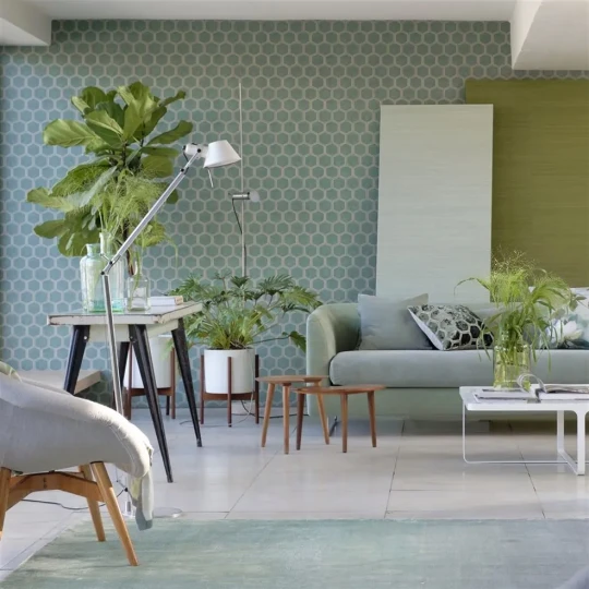 Designers Guild PDG1121/05 Chinon Textured Manipur Oyster - geometrycznym tapeta z motywem plastrów miodu