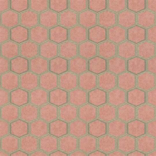 Designers Guild PDG1121/06 Chinon Textured Manipur Amethyst - geometrycznym tapeta z motywem plastrów miodu