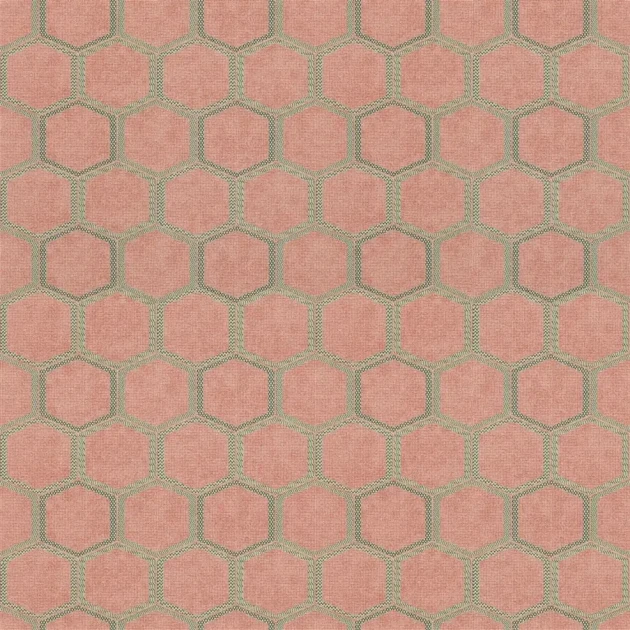 Designers Guild PDG1121/06 Chinon Textured Manipur Amethyst - geometrycznym tapeta z motywem plastrów miodu
