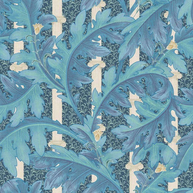 Tecnografica Decoratives Acanthos Blue A - mural z motywem liści