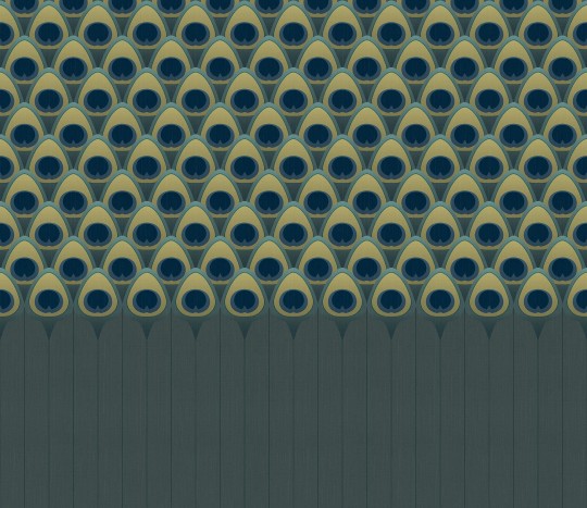 Tecnografica Decoratives Don Jose Boiserie Green - mural z motywem geometrycznych kształtów