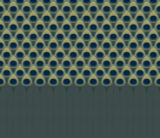 Tecnografica Decoratives Don Jose Boiserie Green - mural z motywem geometrycznych kształtów