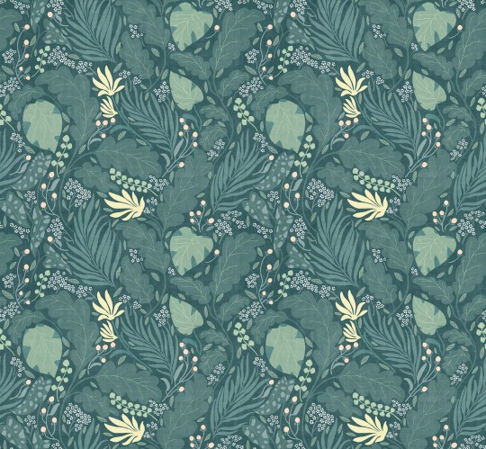 Tecnografica Decoratives Paloma Green B - mural z motywem liści
