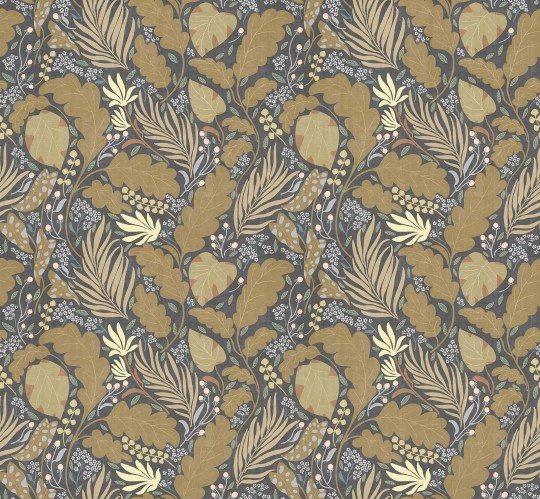Tecnografica Decoratives Paloma Gold B - mural z motywem liści