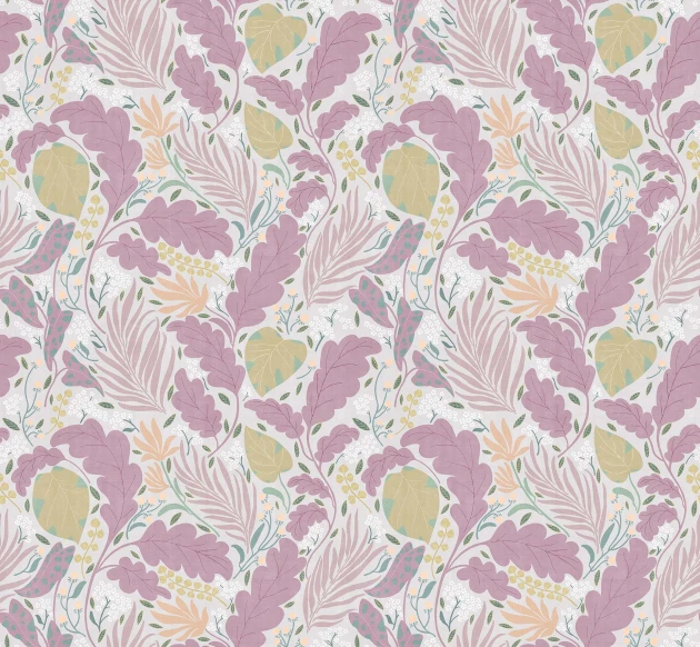 Tecnografica Decoratives Paloma Pastel B - mural z motywem liści