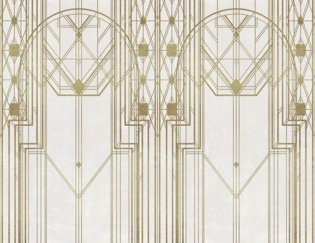 Tecnografica Decoratives Jay Ivory - mural z motywem geometrycznych kształtów