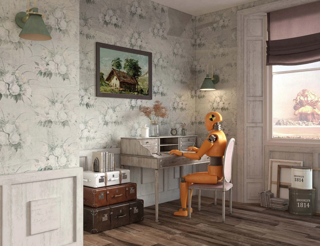 Tecnografica Decoratives Beth Beige - mural z motywem bukietów kwiatów