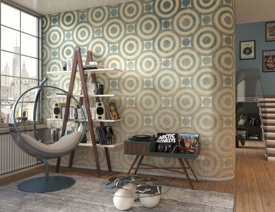 Tecnografica Decoratives Disco Beige - mural z motywem kul disco