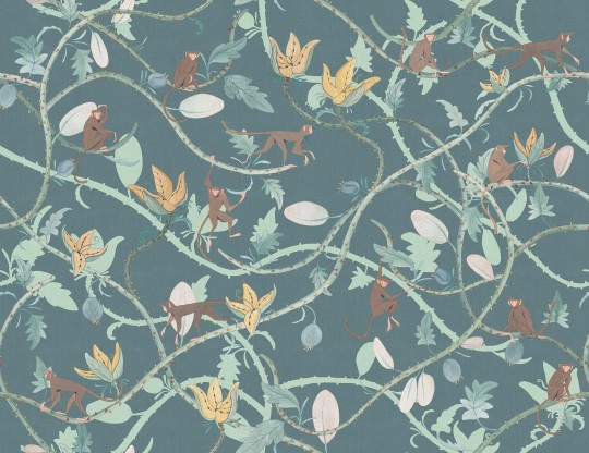 Tecnografica Decoratives Alan Tropical - mural z motywem dżungli i małpek