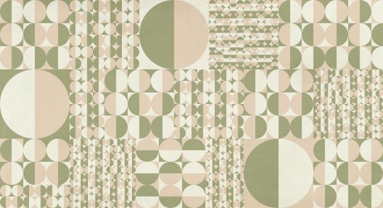 Tecnografica Decoratives Piper Green - mural z motywem geometrycznych kształtów