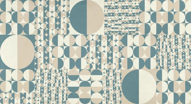 Tecnografica Decoratives Piper Blue - mural z motywem geometrycznych kształtów