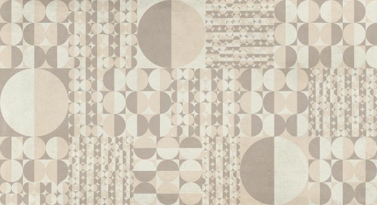 Tecnografica Decoratives Piper Beige - mural z motywem geometrycznych kształtów