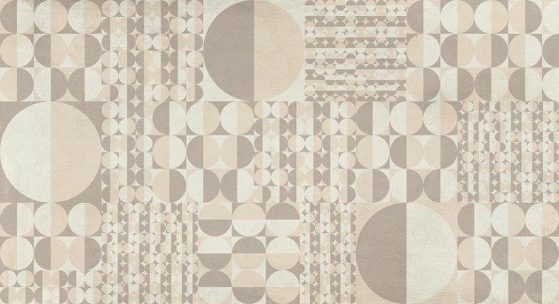 Tecnografica Decoratives Piper Beige - mural z motywem geometrycznych kształtów