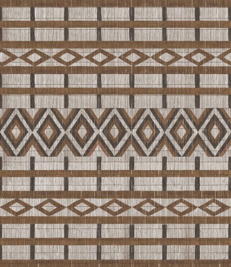 Tecnografica Decoratives Tiebele Rust - mural z motywem geometrycznych kształtów