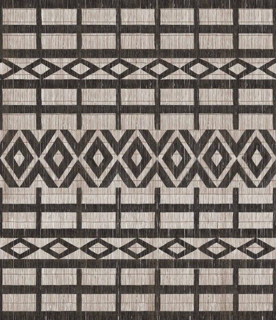 Tecnografica Decoratives Tiebele Black - mural z motywem geometrycznych kształtów