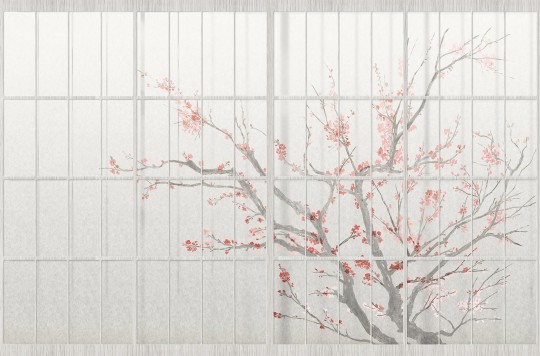 Tecnografica Decoratives Samurai White - mural z motywem geometrycznych kształtów