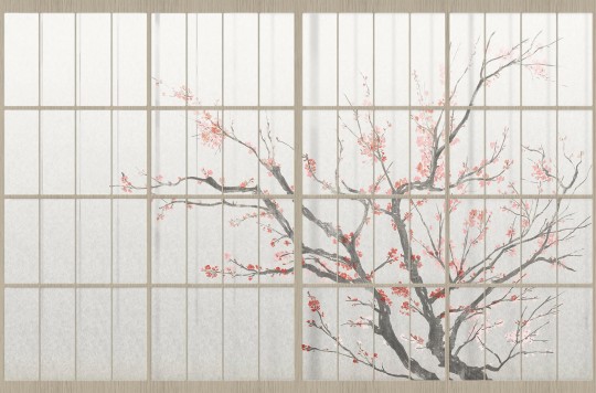 Tecnografica Decoratives Samurai Beige - mural z motywem geometrycznych kształtów