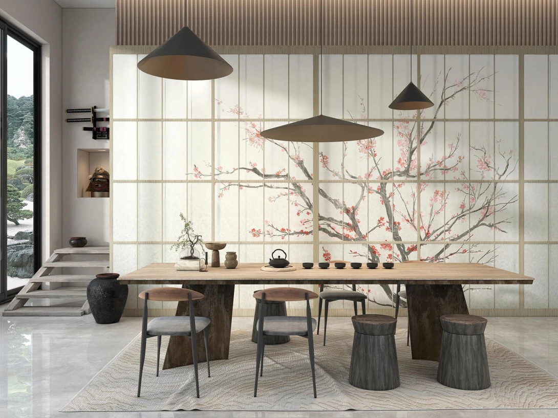 Tecnografica Decoratives Samurai Inverted - mural z motywem geometrycznych kształtów