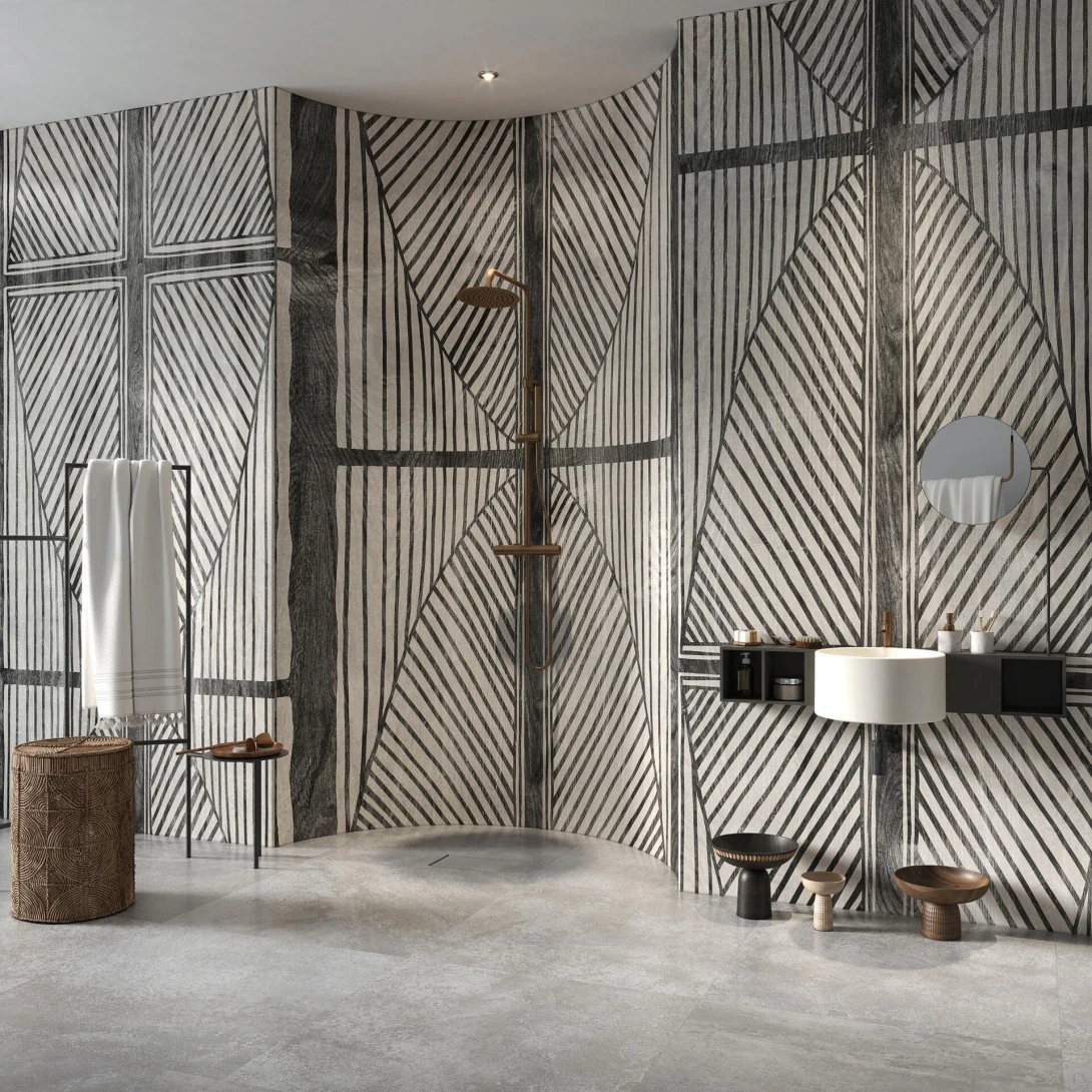 Tecnografica Decoratives Masai Black - mural z motywem geometrycznych kształtów
