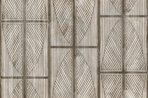 Tecnografica Decoratives Masai Brown - mural z motywem geometrycznych kształtów