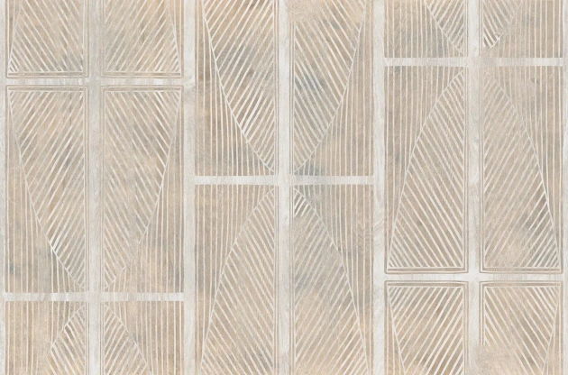 Tecnografica Decoratives Masai White - mural z motywem geometrycznych kształtów