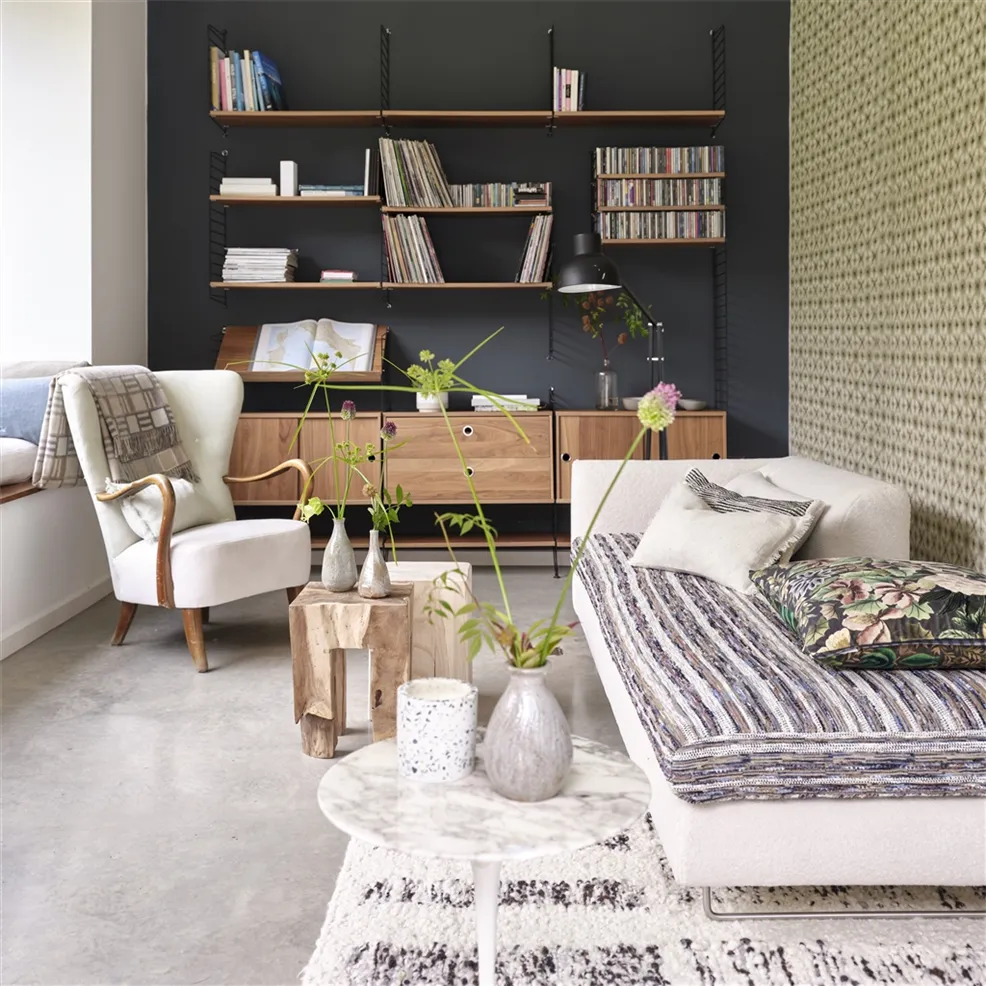 Designers Guild PDG1160/01 Ikebana Shibori Stone - tapeta z motywem geometrycznym