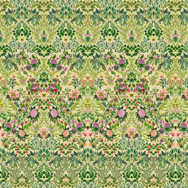Designers Guild PDG1162/01 Ikebana Grande Fuchsia - mural z motywem liści