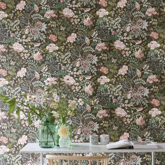 Designers Guild PDG1146/08 Porcelaine De Chine Porcelaine De Chine Cameo - tapeta z motywem kwiatów