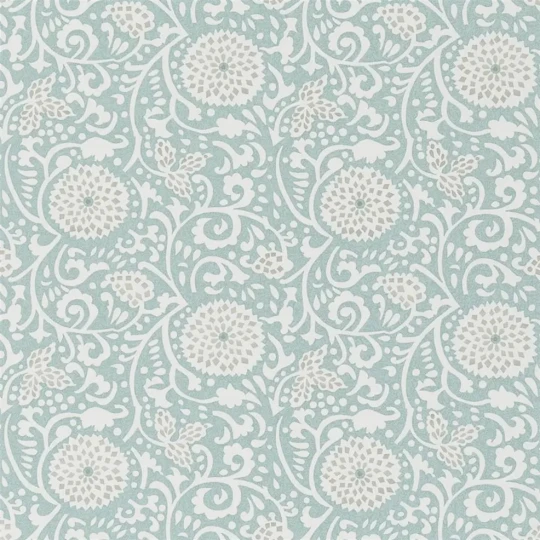 Designers Guild PDG1147/03 Porcelaine De Chine Shaqui Platinum - tapeta z motywem wirującym