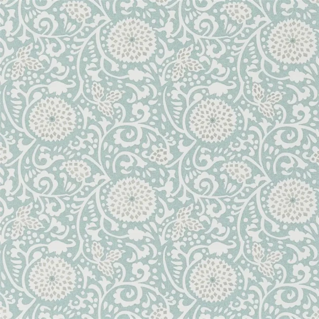 Designers Guild PDG1147/03 Porcelaine De Chine Shaqui Platinum - tapeta z motywem wirującym