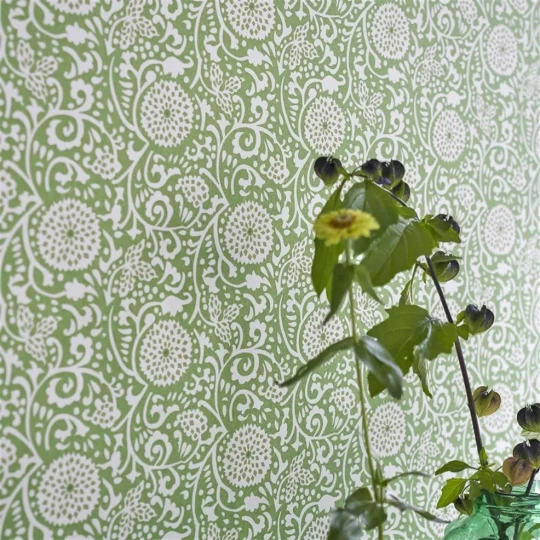 Designers Guild PDG1147/06 Porcelaine De Chine Shaqui Emerald - tapeta z motywem wirującym