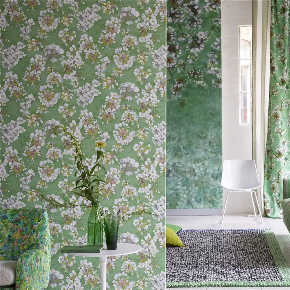 Designers Guild PDG1148/02 Porcelaine De Chine Fleur D Assam Pearl - tapeta z motywem kwiatów