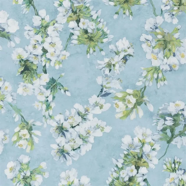 Designers Guild PDG1148/06 Porcelaine De Chine Fleur D Assam Emerald - tapeta z motywem kwiatów