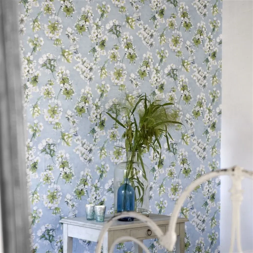 Designers Guild PDG1148/06 Porcelaine De Chine Fleur D Assam Emerald - tapeta z motywem kwiatów
